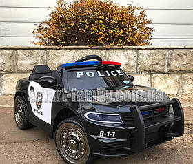 Дитячий електромобіль джип Dodge Police (2 мотори по 30W, 2 акумулятори, MP3) ДЖИП Baby Tilly T-7654 EVA BLACK
