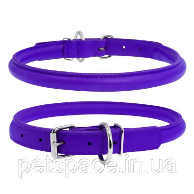 Нашийник Collar WauDog Glamour (круглий с адресником 6мм./17-20см., фіолетовий)