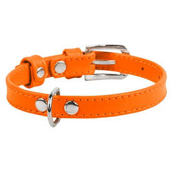 Нашийник Collar WauDog Glamour (без прикрас 9мм./18-21см., помаранчевий)