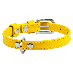 Нашийник Collar WauDog Glamour (без прикрас 9мм./18-21см., жовтий)