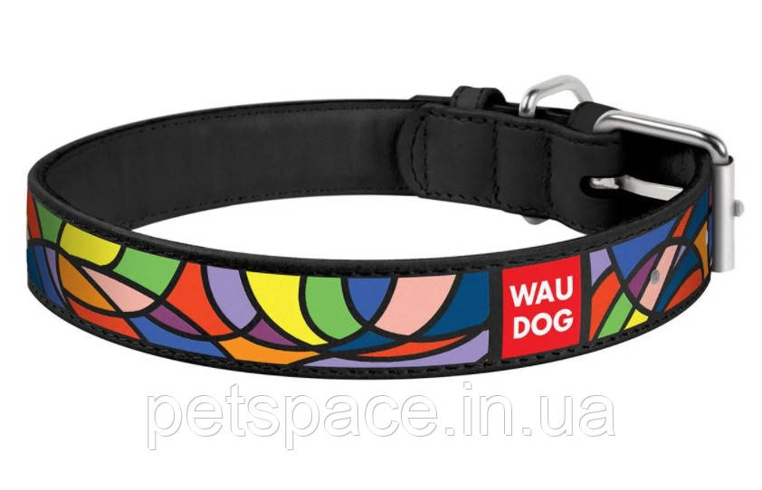 Нашийник Collar WauDog Design (вінтаж, чорний 12мм/19-25см)