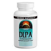 DLPA (фенилаланин) 750мг, Source Naturals, 60 таблеток