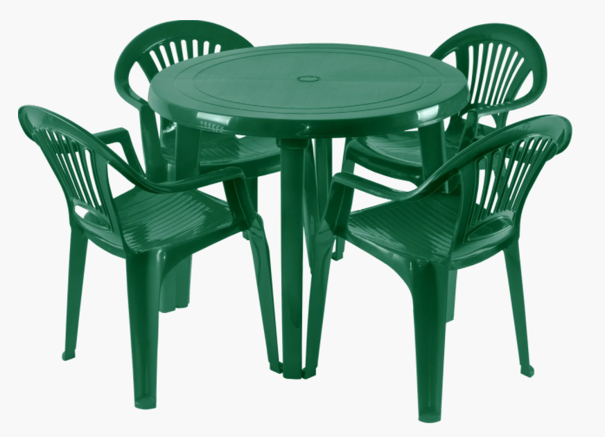 Пластиковы садові меблі (стіл і стільці, круглі) Україна