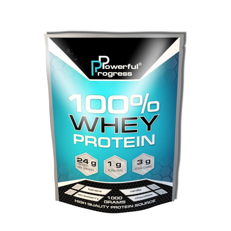 Сироватковий протеїн концентрат Powerful Progress 100% Whey Protein (2 кг) поверфул прогрес вей strawberry