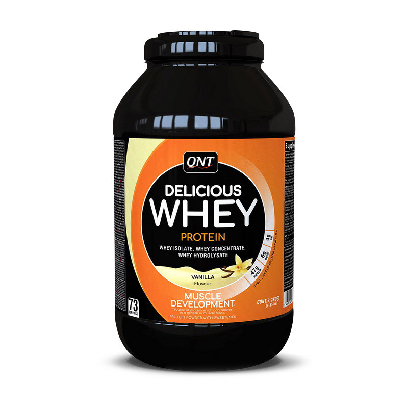 Сироватковий протеїн концентрат QNT Delicious Whey Protein (2,2 кг) делішс вей belgian chocolate