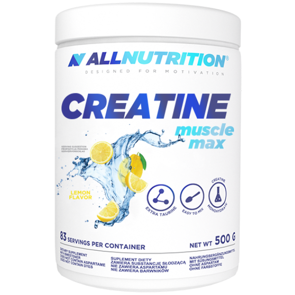 Креатин моногидрат AllNutrition Creatine Muscle Max - 500g Lemon алл нутришн - фото 1 - id-p1219232364