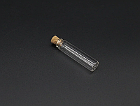 Стеклянная мини бутылочка баночка с пробкой 47 * 11 мм - 2 мл