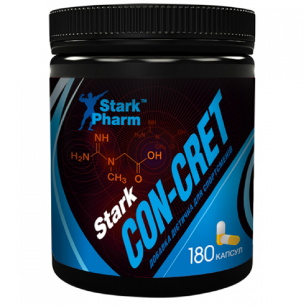 Креатин гідрохлорид Stark Pharm Stark CON-CRET Big Caps 750mg - 180 капсул Старк фарм