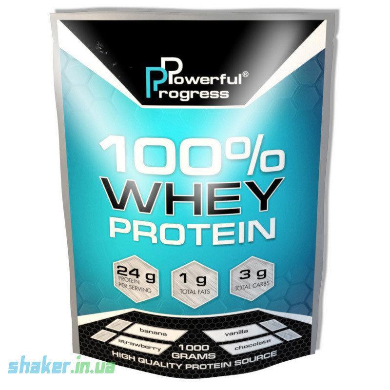 Сироватковий протеїн концентрат Powerful Progress 100% Whey Protein (1 кг) поверфул прогрес вей coconut milk