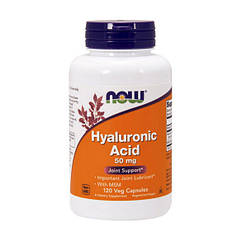 Гіалуронова кислота Now Foods Hyaluronic Acid with MSM (120 капс) нау фудс