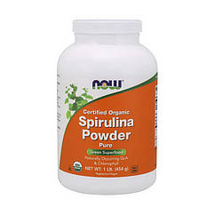 Спіруліна Now Foods Organic Spirulina Powder (454 г) нау фудс