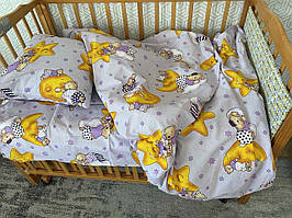 Дитяча постільна білизна в ліжечко - Ведмедик на фіолет