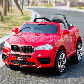 Дитячий електромобіль BMW (2 мотори по 25W, 2 акумулятори, MP3) Baby Tilly T-7830 EVA RED Червоний