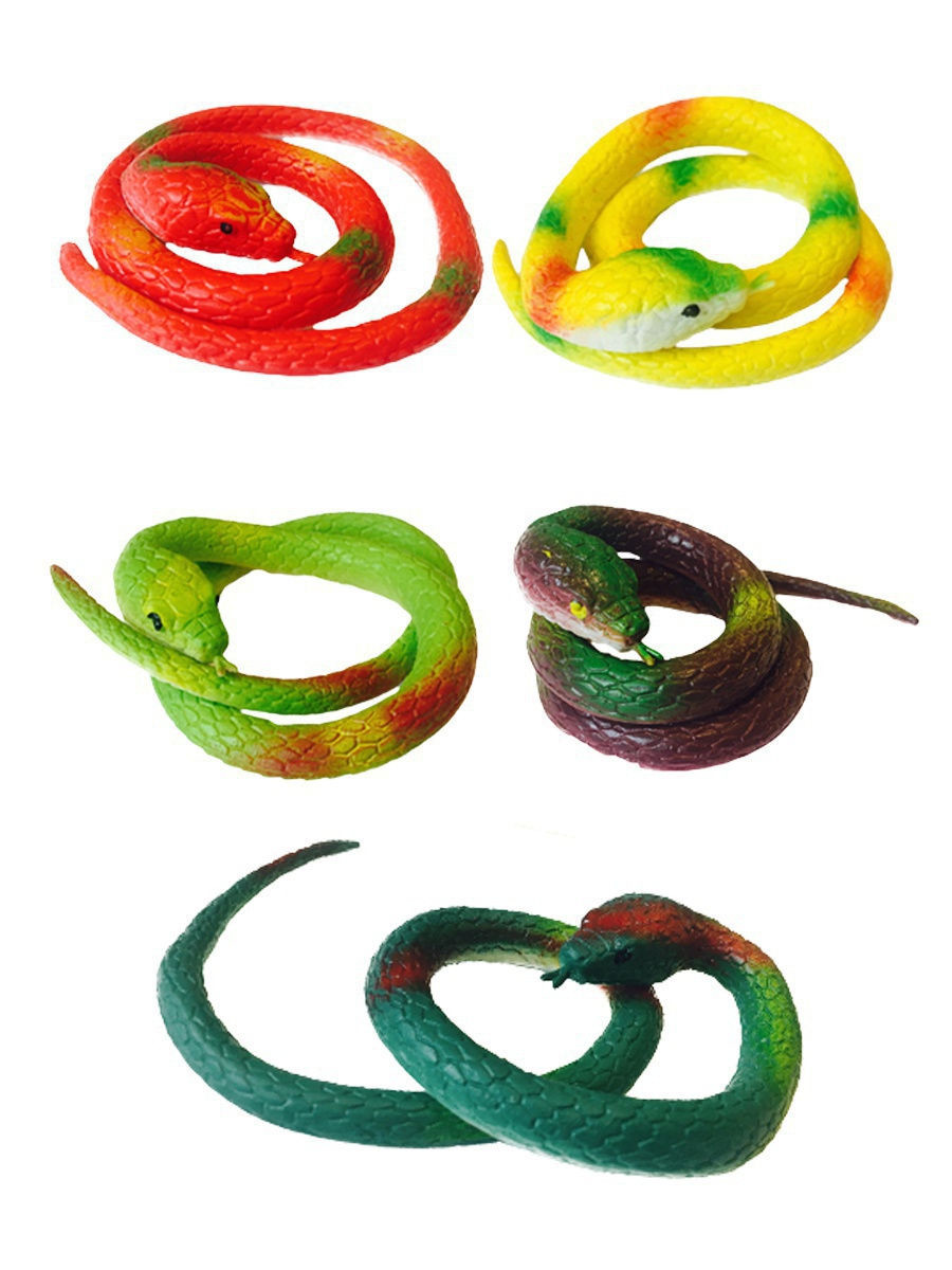 Змія силіконова кольорова 75 см, фото 1