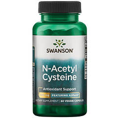 N-Ацетилцистеїн Swanson N-Acetyl L-Cysteine 600 mg 60 капсул