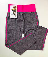 Бриджі спортивні жіночі 712 р.S / M сірий з рожевим