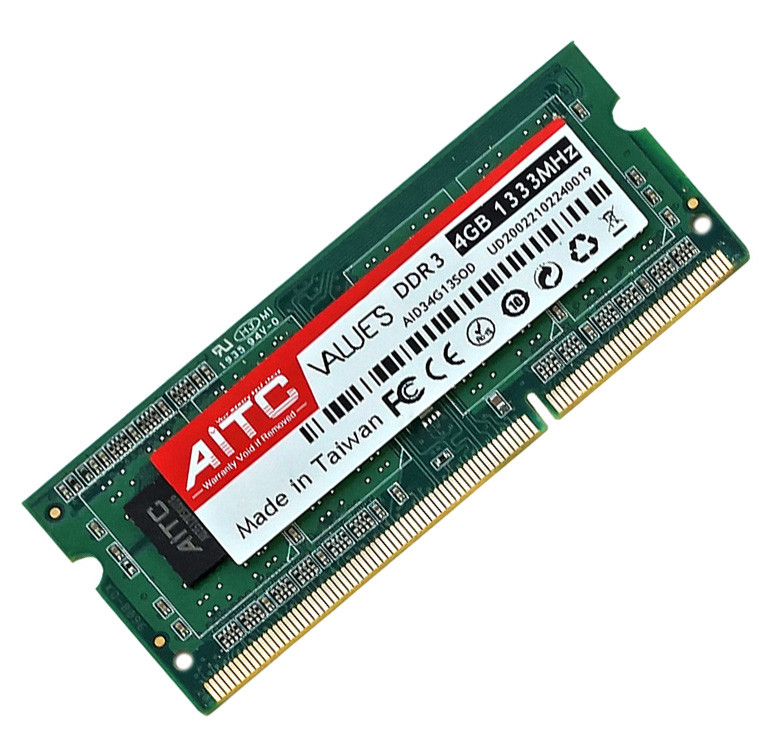 Оперативна пам'ять SO-DIMM DDR3 4Gb 1333MHz для ноутбуків PC3-10600 AITC AID34G13SOD (4 Гб)