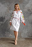 Біле вишите плаття з "соняхи", арт. 4556 льон 42р, фото 3