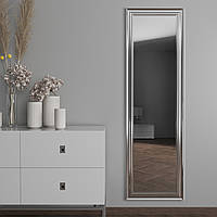 Серебряное зеркало в полный рост на стену 172х52 Black Mirror для коридора