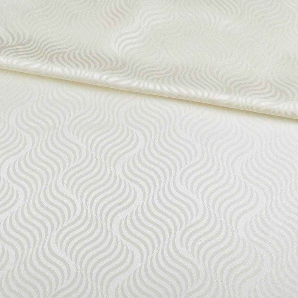 Жакард скатерковий хвилі молочний, ш.320