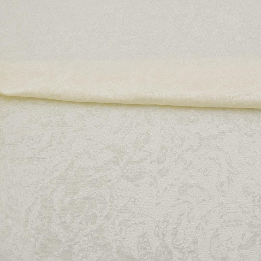 Жакард скатерковий троянди великі молочний, ш.320