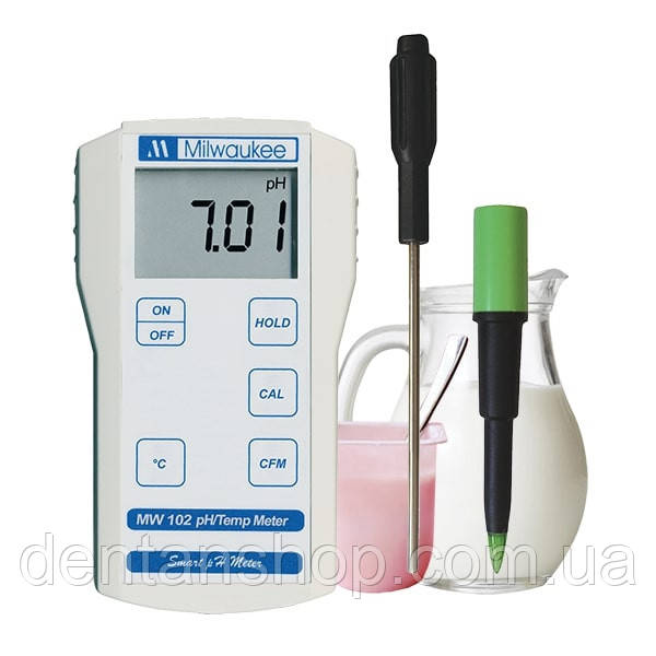 Професійний PH-метр Milwaukee MW102 — Food (0.02pH) (м'ясо, фрукти, овочі, сир, рідкі середовища), США, фото 1