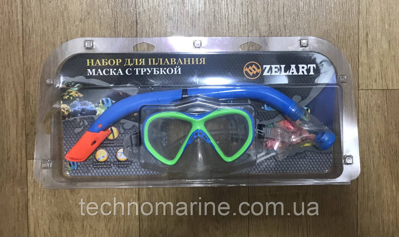 Маска з трубкою для плавання Zelart M258 підліток