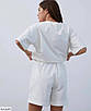 Літній жіночий костюм двійка оверсайз футболка і шорти, фото 3