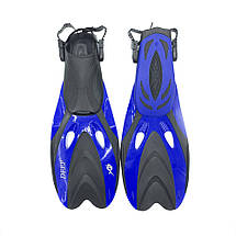 Ласти для дайвінгу з відкритою п'ятою ласти для снорклінгу Newt DLV Deep, сині (L/XL 43-46), фото 2