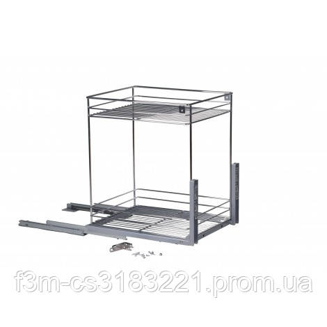 Карго Unihopper, ХРОМ, з НИЖНИМ кріп, на напр, СКРИТ.монт, з ДОВОДЧ, : 300мм
