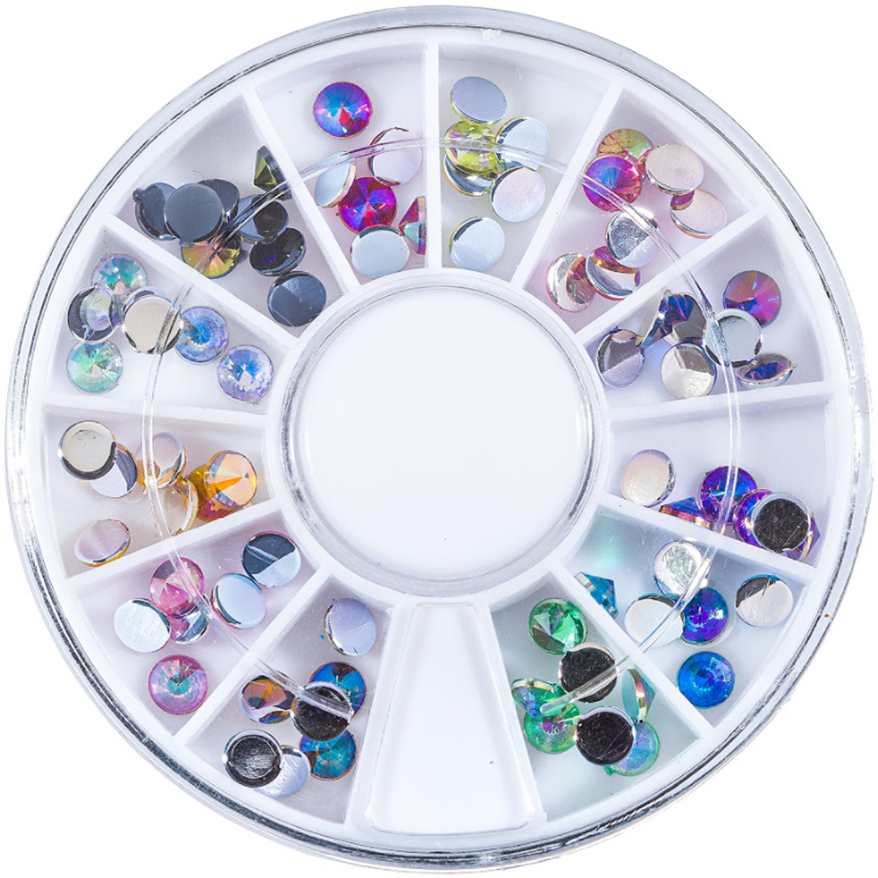 Камені карусель LB скошений конус, мікс кольорів хамелеон