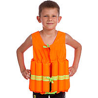 Жилет страховочный спасательный детский Zelart Sprinter 3383 размер L 30-50 кг Оранжевый