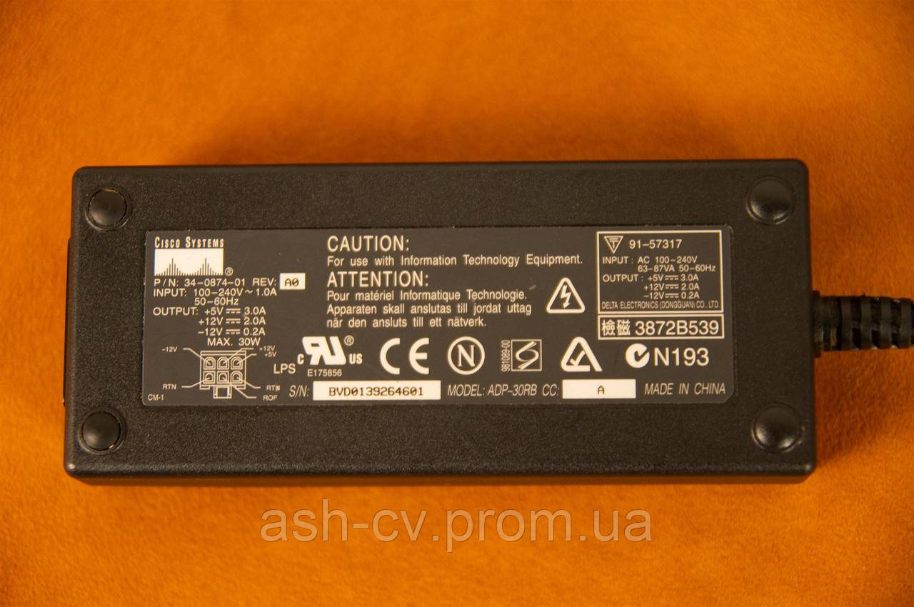 Блоки живлення Cisco 34-0874-01 (5V 3A, 12V 2A)