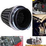 Фільтр нульового опору для мотоцикла скутера карбюратора авто з високою продуктивністю повітряний фільтр нульовик аналог k&n 54мм, фото 5