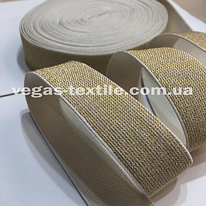 Гумка поясна з люрексом 3 см Золотистий