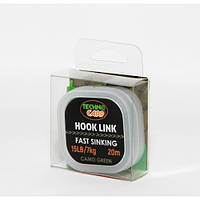 Поводочний матеріал без обплетення Techno Carp Hook Link Camo Green 15lb 20м камуфляжно-зелений