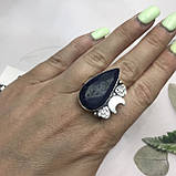 Сапфір кільце крапля 19,3 розмір кільце з каменем індійський натуральний сапфір в сріблі кільце з сапфіром., фото 2