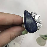 Сапфір кільце крапля 19,3 розмір кільце з каменем індійський натуральний сапфір в сріблі кільце з сапфіром., фото 5