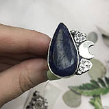 Сапфір кільце крапля 19,3 розмір кільце з каменем індійський натуральний сапфір в сріблі кільце з сапфіром., фото 6