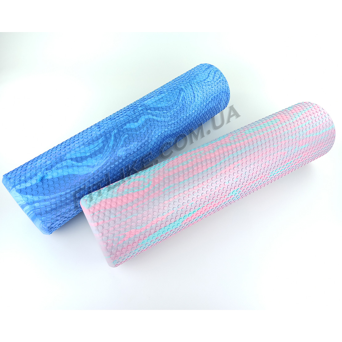 Массажный валик Foam Roller 45 см ролик для спины, мышц, триггерных точек 45 см, Розово-мятный - фото 2 - id-p1004956023