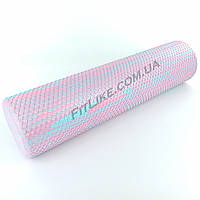 Массажный валик Foam Roller 45 см ролик для спины, мышц, триггерных точек 45 см, Розово-мятный