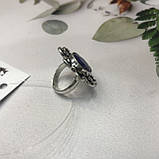 Сапфір кільце 16,8 розмір кільце з каменем натуральний сапфір в сріблі кільце з сапфіром., фото 5