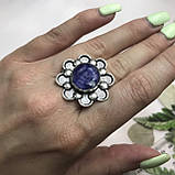 Сапфір кільце 16,8 розмір кільце з каменем натуральний сапфір в сріблі кільце з сапфіром., фото 2