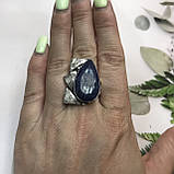 Сапфір кільце крапля 18 розмір кільце з каменем індійський натуральний сапфір в сріблі кільце з сапфіром., фото 3
