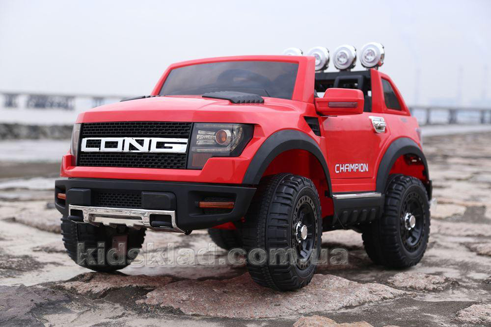 Дитячий електромобіль Ford Long (2 мотори по 30W, MP3) Baby Tilly T-7819 EVA RED Червоний, фото 1