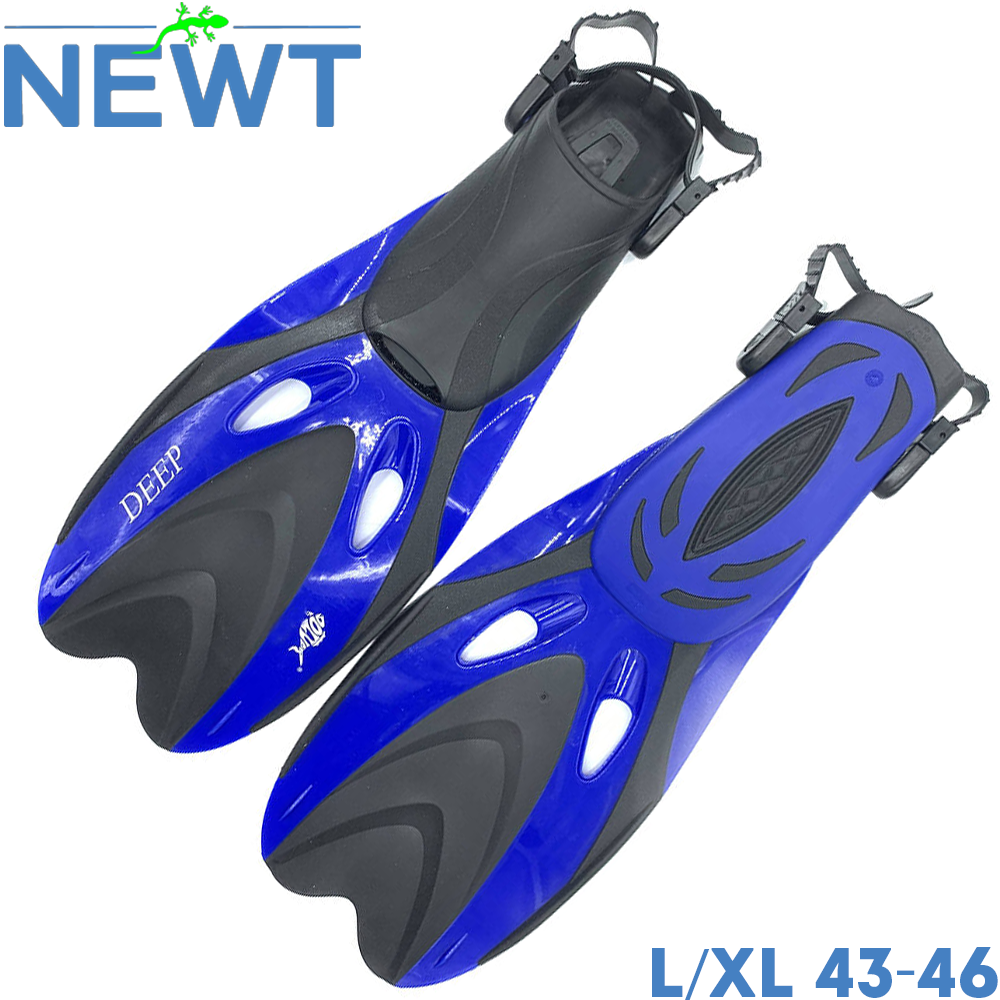 Ласти для дайвінгу з відкритою п'ятою ласти для снорклінгу Newt DLV Deep, сині (L/XL 43-46)