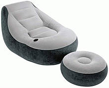 Крісло надувне з пуфом 99x1,30x76 Intex 68564 Ultra Lounge