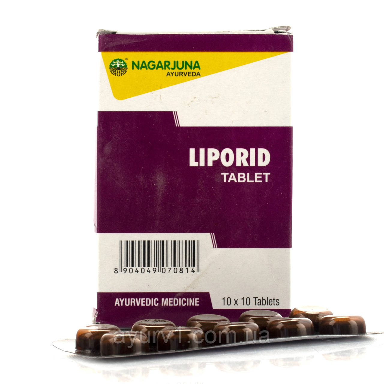 За високої гіперхолестролемії, Ліпорид/Liporid, Nagarjuna/100 tab.
