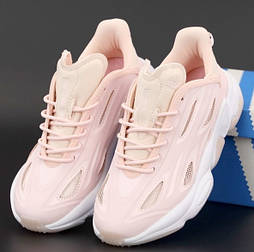 Женские кроссовки Adidas Ozweego Celox Pink весна-осень демисезонные пудровые. Фото в живую. топ