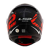 Мотошолом  LS2 FF353 RAPID CROMO red matt, фото 6